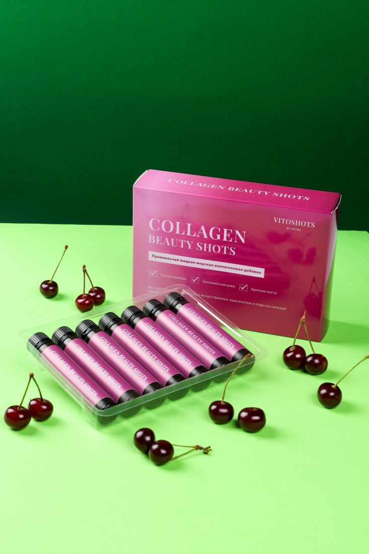 Collagen Beauty Shots, вишня