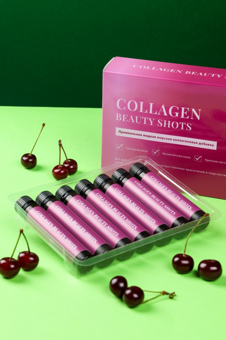 Collagen Beauty Shots, вишня